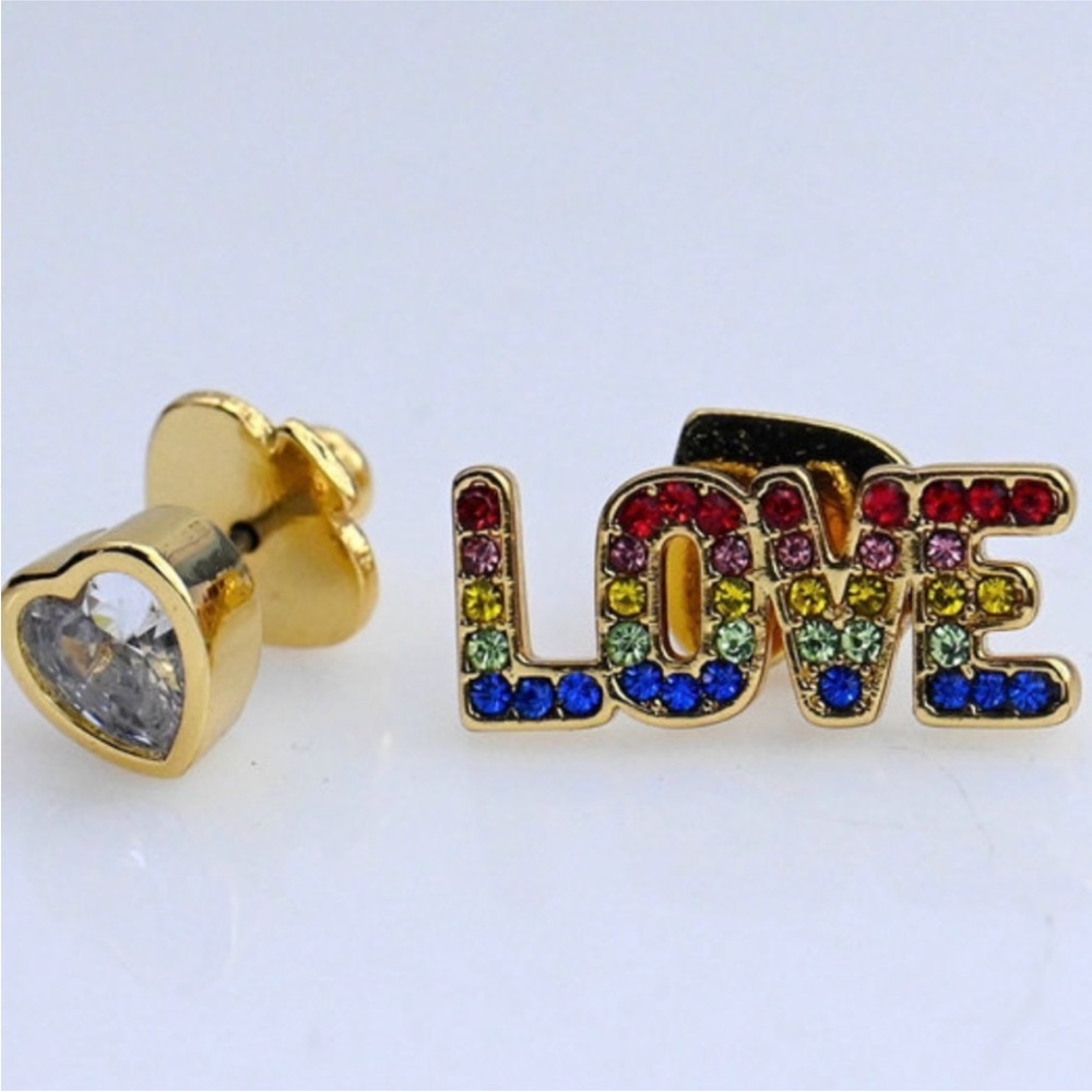 Kate spade ( sale price ) mismanaged love ❤️ stud earrings - Picture 8 of 10